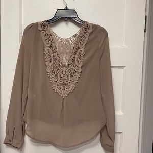 Laced Front blouse, Sz small, Good condition